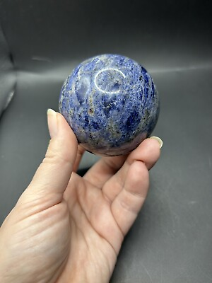 #ad 350g Natural Sodalite Crystal Sphere Healing Stone Polished Reiki $40.00
