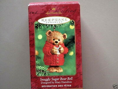 #ad Hallmark Keepsake Snuggly Sugar Bear Bell 2001 NIB $5.99