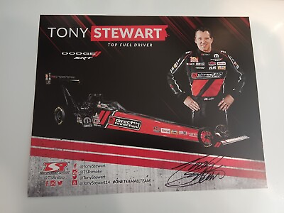 #ad Tony Stewart Autographed 2024 NHRA Drag Racing Promo Hero Card $19.99