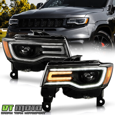 #ad For 2017 2021 Jeep Grand Cherokee Halogen Upgrade LED Tube Projector Headlights $356.99