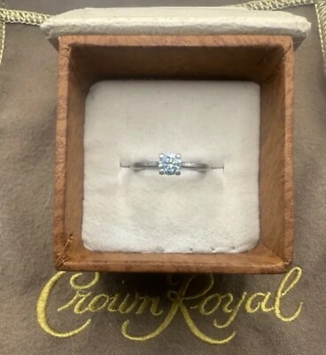 #ad Charles And Colvard 0.75ct Moissanite Size 6.75 Sterling Silver Ring $60.49