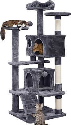 #ad 54in Cat Tree Tower Condo Furniture Scratch Post for Kittens Pet House Play $69.80