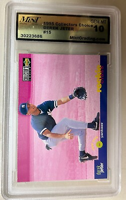 #ad 1995 Collectors Choice Derek Jeter graded Gem Mint 10 Yankees HOF Baseball $14.95