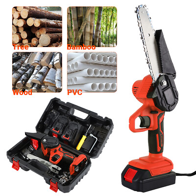 #ad Mini Chainsaw Cordless 6Inch Electric Chain Saw 550W Battery Power Rechargeable $37.90