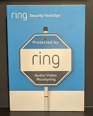 #ad Original Ring Security Yard Sign quot;Protected by Ring Audio Video Monitoringquot; NEW $19.99