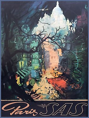 #ad 7724.Vintage design Poster.Home room wall decor.Painting Paris View.France art. $60.00