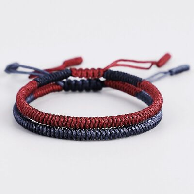 #ad Women Handmade Knots Bracelet Lucky Rope Bangles Adjustable Bracelets 2PcsSet $26.91