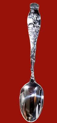 #ad Saratoga Springs New York Sterling Souvenir Spoon w Native American 13253 $49.00