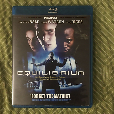 #ad Equilibrium Blu ray Disc 2011 NICE USED CONDITION Christian Bale Taye Diggs $11.99