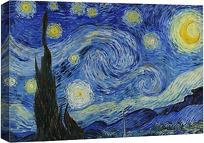 #ad 24quot;x36quot; Van Gogh Starry Night Canvas Wall Art Print $44.99