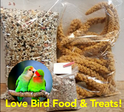 #ad Love Bird Food amp; Treat Bundle 5 lbs Feed 8 oz Millet w Calcium amp; Mineral Bar $33.99