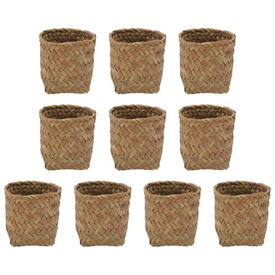 #ad 10 Pcs Gift Container hand woven storage basket gift baskets of Party $10.26