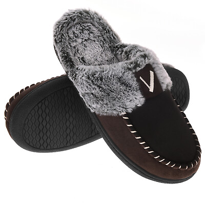 #ad Women#x27;s Comfy Memory Foam Slippers Soft Faux Fur Lined Indoor House Shoes $17.99