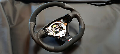 #ad Steering Wheel AUDI TT TTR A4 S4 B6 S6 A6 C5 S LINE Flat Bottom Thick Paddles $360.00