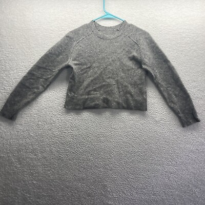 #ad The Group by Babaton Sweater Womens Small Gray 100% Cashmere Crew neck Casual $25.88