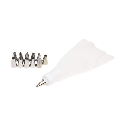 #ad Evelyne Cake Decorating Single Pastry Bags Stainless Steel Russian Tips 12pcs. $5.40