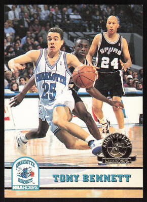 #ad 1993 94 Hoops Fifth Anniversary Gold Tony Bennett #17 Charlotte Hornets $1.99