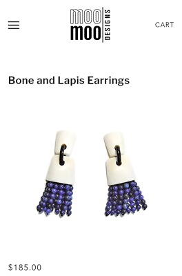 #ad Moo Moo lapis earrings new clip $39.00
