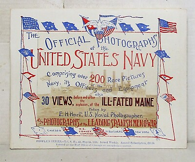 #ad Official Photographs of the United States Navy: 200 Rare Pictures 1898 $34.95