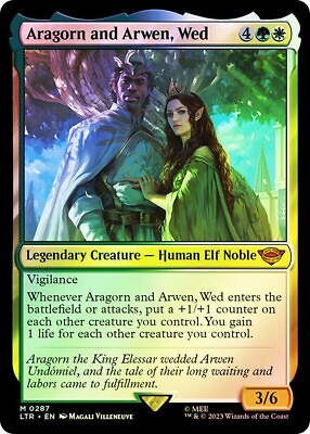 #ad MTG ** FOIL ** Aragorn and Arwen Wed Lord of the Rings $6.09