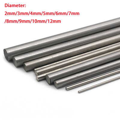 #ad Solid Round Rod Silver Steel Long Steel Rod Multi Size for RC DIY Axles Craft $141.29
