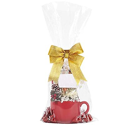 #ad Cellophane Bags 10x20 Inches20 Pcs Cellophane Gift Bags For Small Baskets Mugs A $13.63