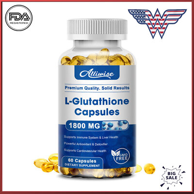 #ad 60Caps Glutathione Skin Whitening Pills Natural Anti Aging Supplement for Beauty $12.76