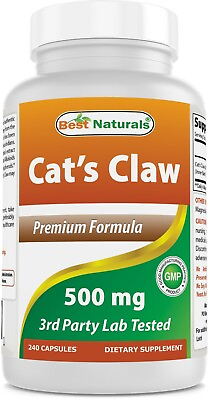 #ad Best Naturals Cat#x27;s Claw 500 mg 240 Capsules $13.50