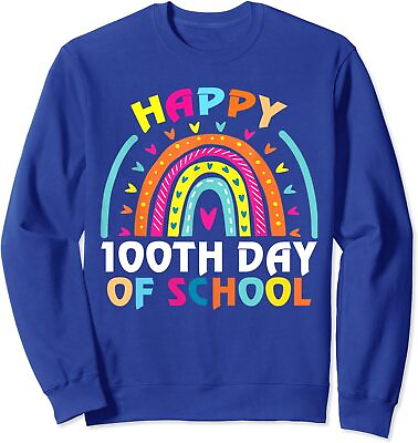 #ad Happy 100th Day Of School Teacher Kids 100 Days Unisex Crewneck Sweatshirt $26.99