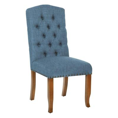 #ad OSP Home Furnishings Dining Chairs Tufted Armless Cushioned Residential Blue $156.70