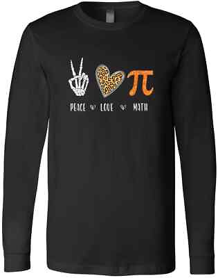 #ad Womens Funny Halloween Peace Love Math Apparel For Math Teachers T Shirt $29.99
