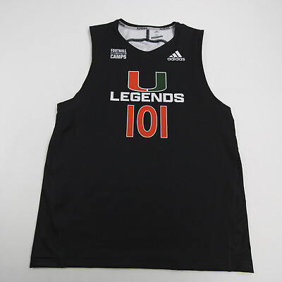#ad Miami Hurricanes adidas Practice Jersey Other Men#x27;s Black Used $11.89