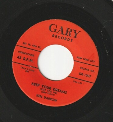 #ad 1958 Ken Darrow Keep Your Dreams Just For Me Everytime Gary 45 Record GR 1007 $9.99