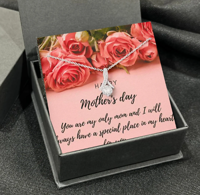 #ad Mother#x27;S Day Gift Necklace Gift From Daughter Gift From Son With Message Card $29.99