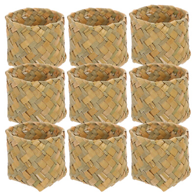 #ad #ad 10PCS Gift Storage Boxes Gift Container Hand Woven Storage Basket Gift Baskets $9.87