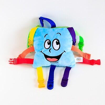 #ad Buckle Toys Bubbles Square Plush Activity Numbers Zipper Pocket Travel 12m B7 $14.87