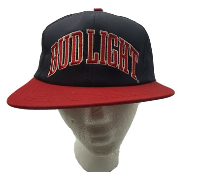 #ad Vintage Budweiser Bud Light Beer Party Hat Cap Farm Trucker Snapback USA Brewski $18.96