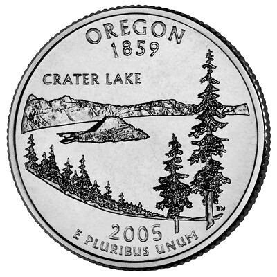 #ad 2005 Oregon D State Quarter. Uncirculated from US Mint roll. $2.19