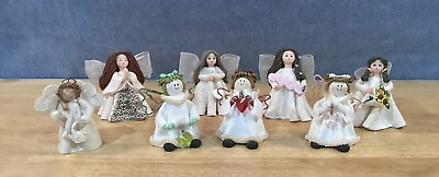 #ad Beautiful Set Of 8 Three Inch Kneeded Angel Figurines By Pavilion Gift Company $29.95