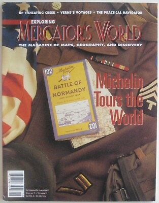 #ad MERCATOR#x27;S WORLD Antique Map Magazine Michelin Nathaniel Bowditch Florida Verne $24.99