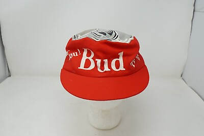 #ad Vintage 1980s BUDWEISER This Buds For You Painters Cap Hat Biker Bud Snapback $34.99