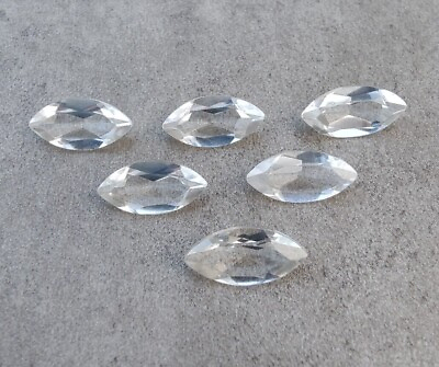 #ad Natural Crystal Quartz Faceted Cut Marquise Shape Calibrated Loose Gemstones $11.16