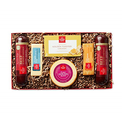 Hickory Farms Beef Summer Sausage amp; Cheese Medium Gift Box Gourmet Food Gift $66.62