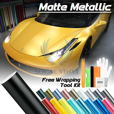 #ad Premium Matte Metallic Satin Pearl Vinyl Wrap Full Entire Car Air Bubble Free $360.00