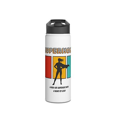 #ad Supermom Mother#x27;s Day Gift Stainless Steel Water Bottle Standard Lid $44.15