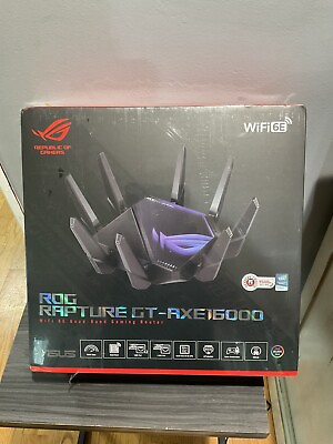 ASUS ROG Rapture WiFi 6E Gaming Router GT AXE16000 Quad Band Free Ship $545.99