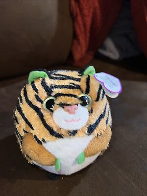 #ad Ty Beanie Ballz Monaco The Tiger Ball 5quot; 13cm Rare Plush Stuffed Toy Cool Stripe $14.25