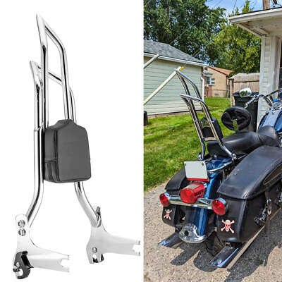 #ad 27quot; Chrome Backrest Sissy Bar For Harley Touring Road King Street Electra 97 08 $159.88
