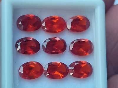 #ad Rare 7 Pcs Natural Orange Sapphire Lot Oval Shape Valentine Gift Gemstone r353 $15.91