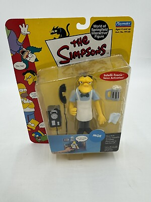 #ad The Simpsons Moe WOS Interactive Figure 2000 Playmates Brand New NIB $19.95